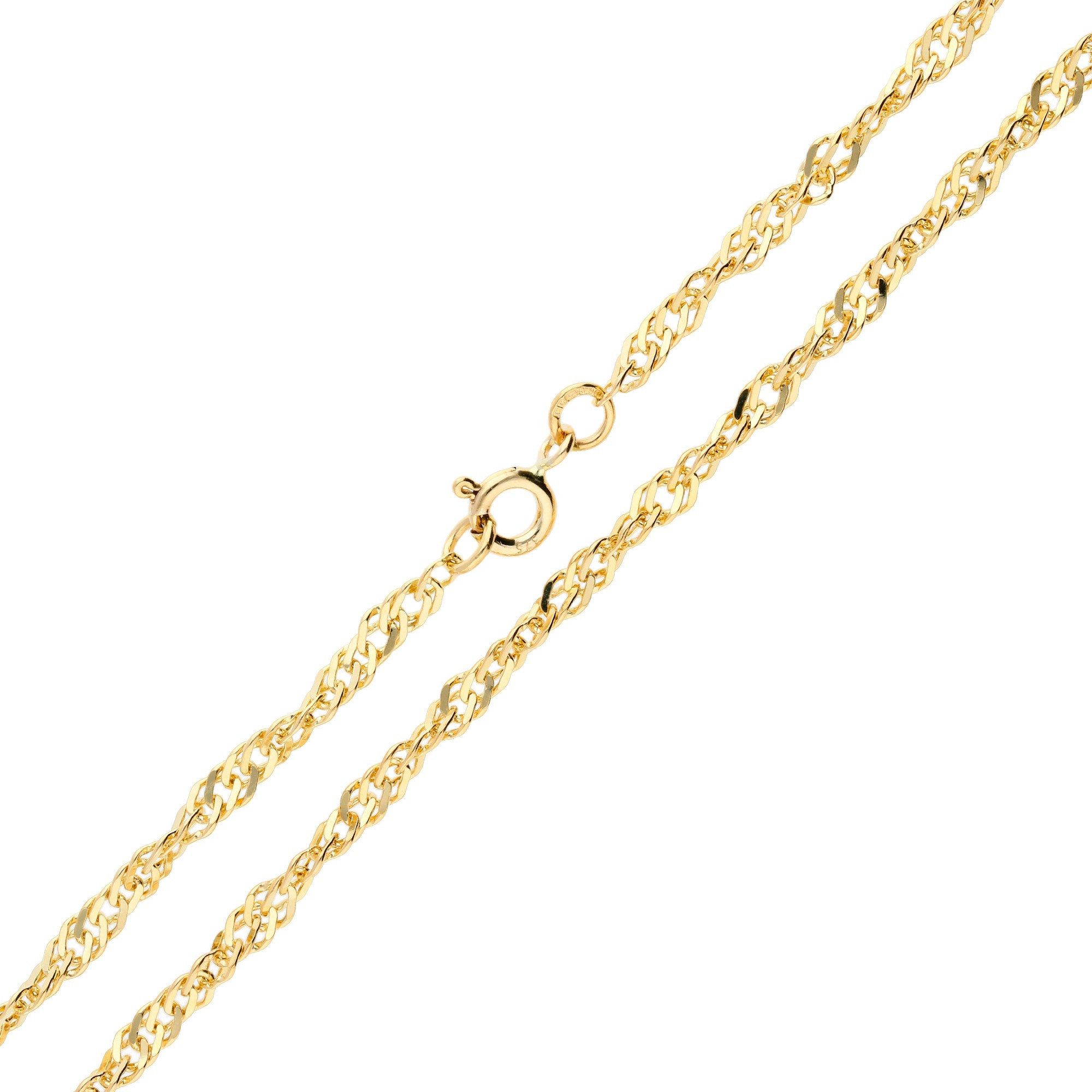 9ct Yellow Gold 3.10mm Twisted Curb Chain | Buy Online | Free and Fast ...