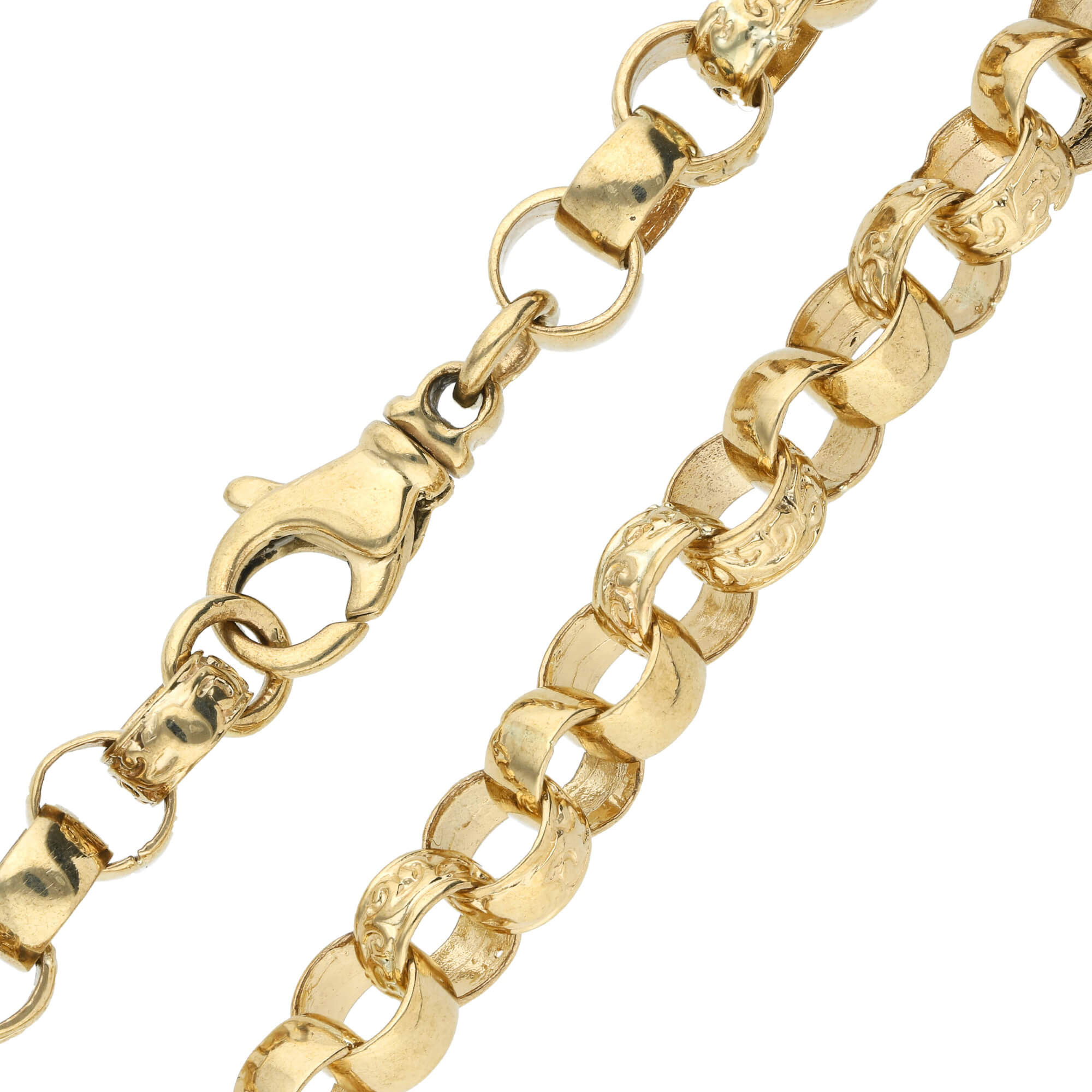 Men's 9ct Yellow Gold 8mm Belcher Chain | Buy Online | Free and Fast UK ...