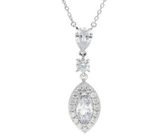Cubic Zirconia Sterling Silver Necklace