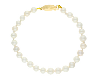 14ct Gold Yellow 6mm Freshwater Pearl Bracelet
