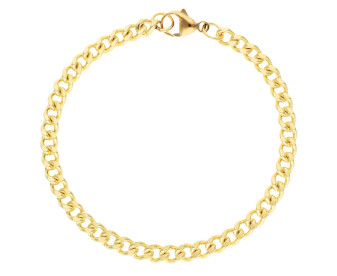 18ct Yellow Gold 5.13mm Heavy Filed Curb Chain Bracelet 