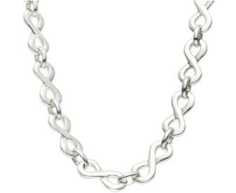 Silver Infinity Chain Necklace 