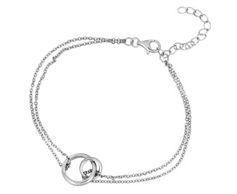 Sterling Silver Interlocking Circles Bracelet