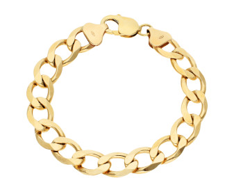 9ct Yellow Gold 9.9mm Metric Curb Chain Bracelet