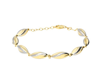 9ct Yellow & White Gold Fancy Bracelet