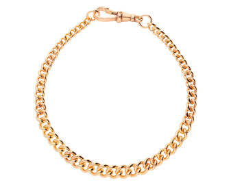 9ct Rose Gold Graduated Curb Bracelet