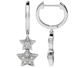 18ct White Gold 0.29ct Diamond Drop Earrings