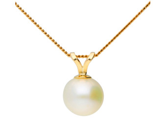 9ct Gold 7mm Freshwater Pearl Pendant