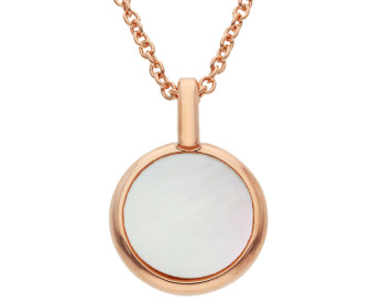 Rose Gold Plated Sterling Silver & Mother Of Pearl Pendant