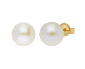 9ct Gold 7mm Freshwater Pearl Earrings