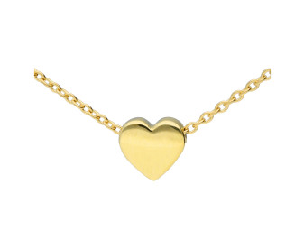 9ct Yellow Gold Heart Necklace 