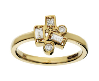 18ct Yellow Gold Diamond Confetti Dress Ring