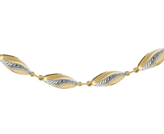 9ct Yellow & White Gold Fancy Necklace