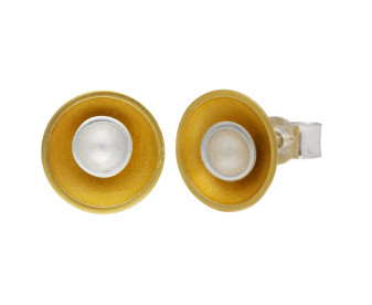 Sterling Silver & Gold Vermeil Small Target Studs