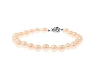 14ct White Gold Pearl Bracelet