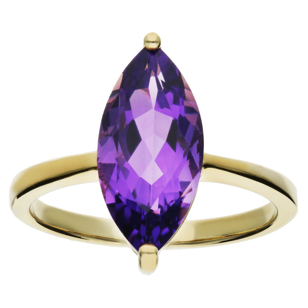 9ct Gold 2.50ct Amethyst Solitaire Ring