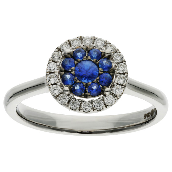 18ct White Gold 0.20ct Sapphire Cocktail Ring