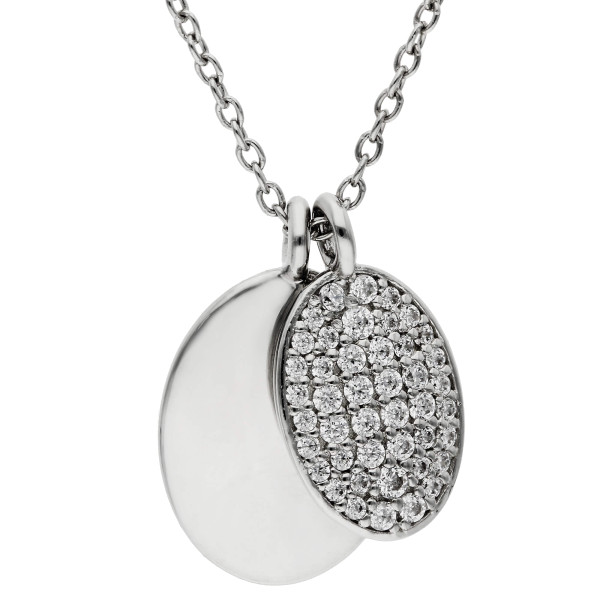 Cubic Zirconia & Sterling Silver Pendant 