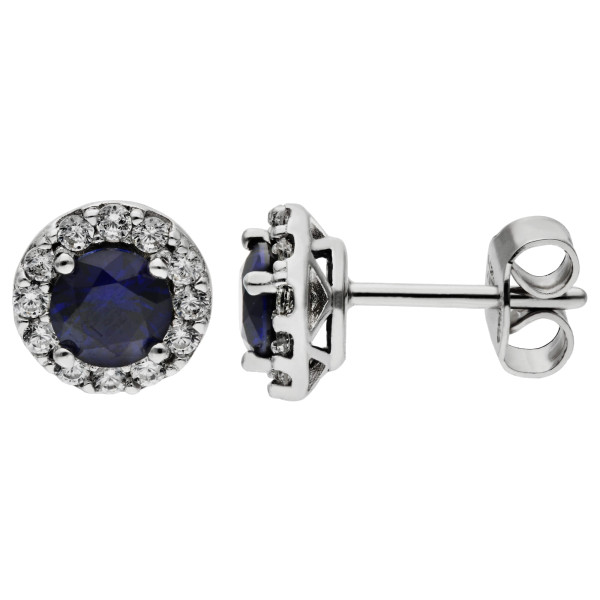 Sterling Silver 1.21ct Cubic Zirconia Stud Earrings