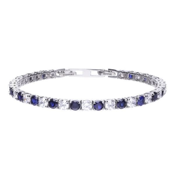 Cubic Zirconia Sterling Silver Tennis Bracelet