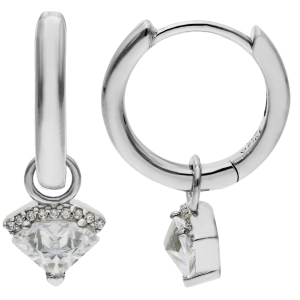Sterling Silver Cubic Zirconia Drop Earrings