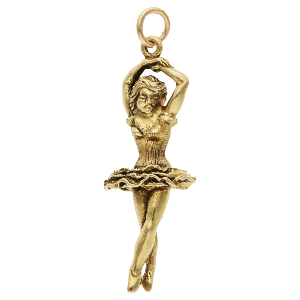 Pre-Owned 9ct Yellow Gold Ballerina Charm