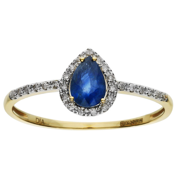 18ct Gold 0.50ct Sapphire Cluster Ring
