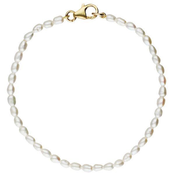 9ct Yellow Gold Pearl Bracelet
