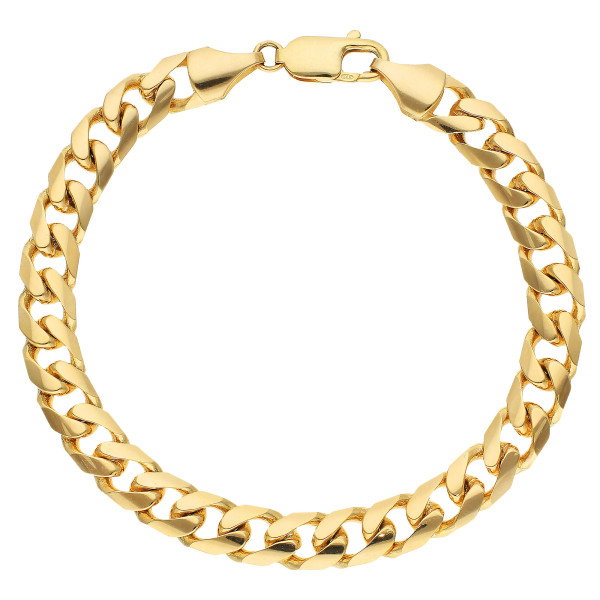 8.3mm Men's 9ct Yellow Gold Curb Bracelet