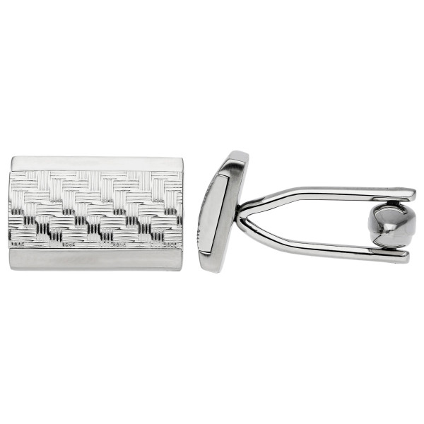 Men's Woven Stainless Steel Cufflinks
