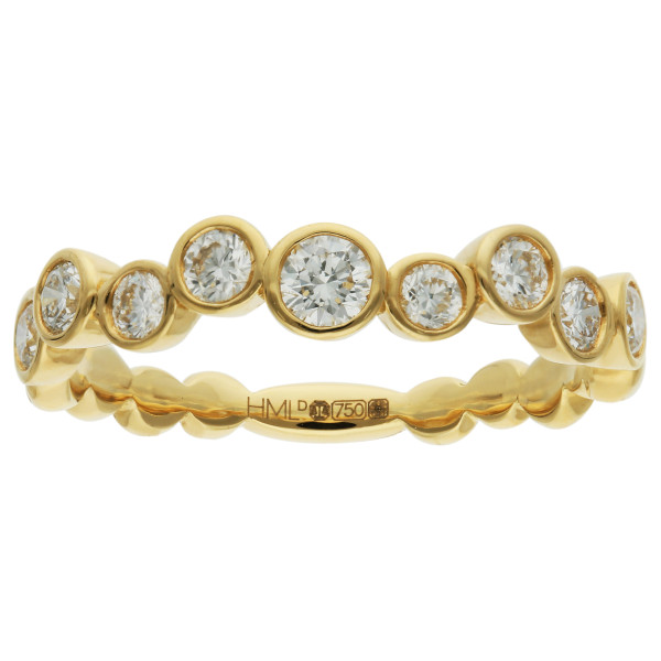 18ct Gold 0.50ct Diamond Bubble Ring