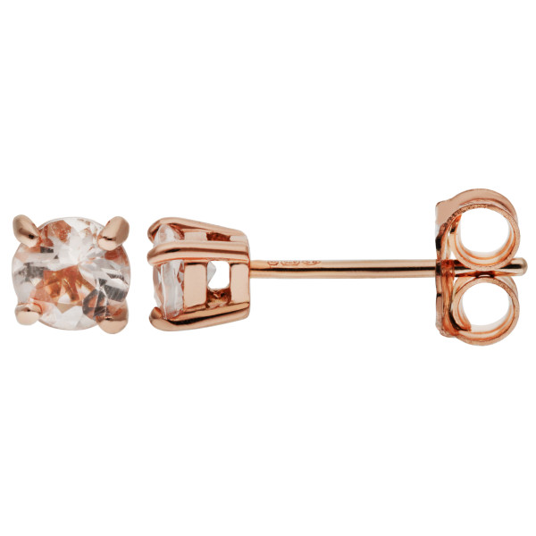 9ct Rose Gold 0.45ct Morganite Stud Earrings