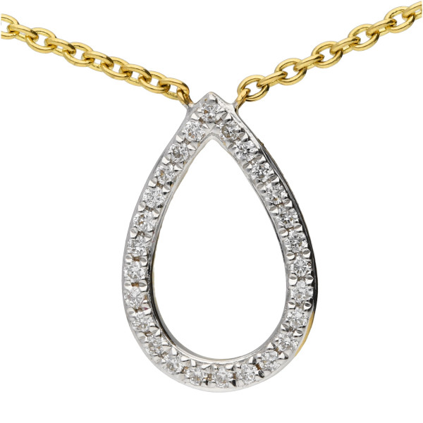 18ct Yellow Gold Fancy Diamond Necklace