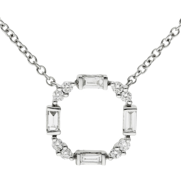 18ct White Gold Diamond Necklace