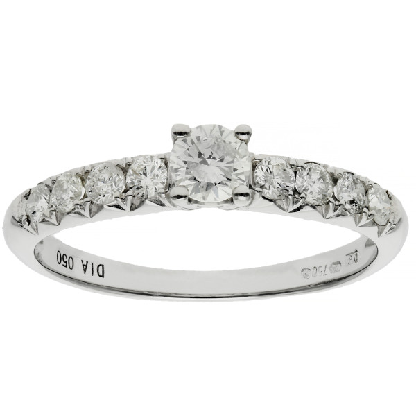 18ct White Gold 0.50ct Diamond Solitaire Ring