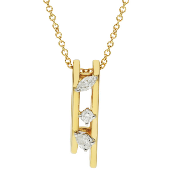 18ct Yellow Gold 0.25ct Diamond Pendant