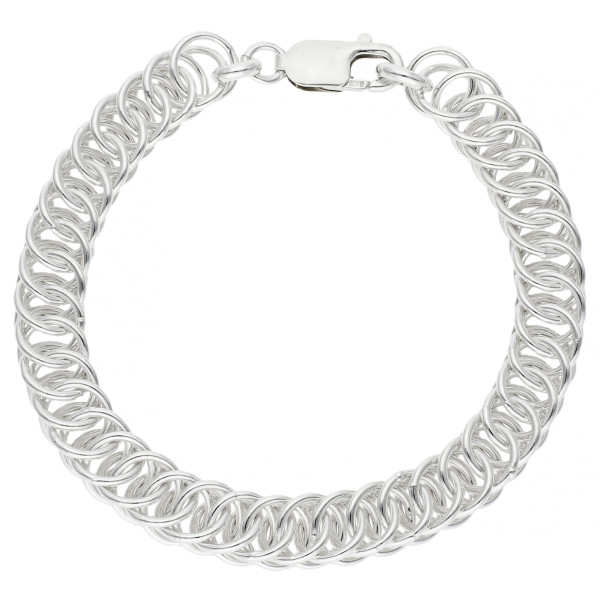 Sterling Silver 9mm Fancy Handmade Bracelet