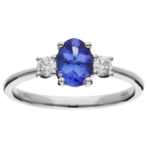 18ct White Gold 0.77ct Tanzanite Cocktail Ring