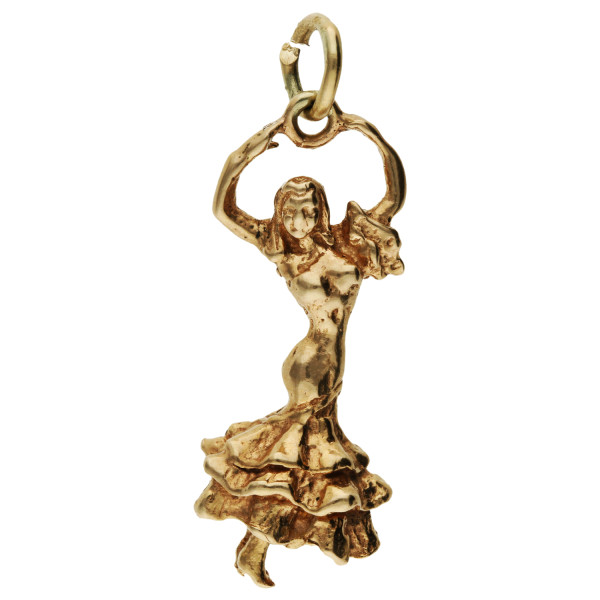 9ct Yellow Gold Flamenco Dancer Charm