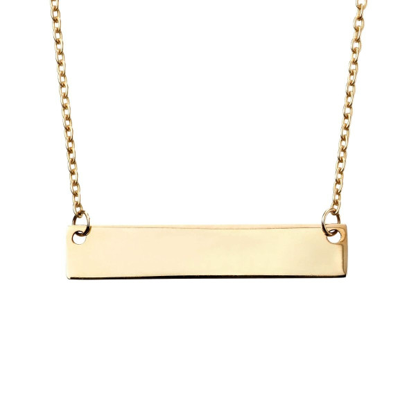 9ct Yellow Gold Plaque Necklace