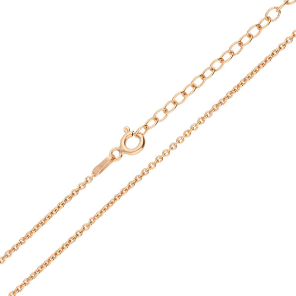 1.50mm Adjustable Rose Gold Plated Silver Trace Chain 