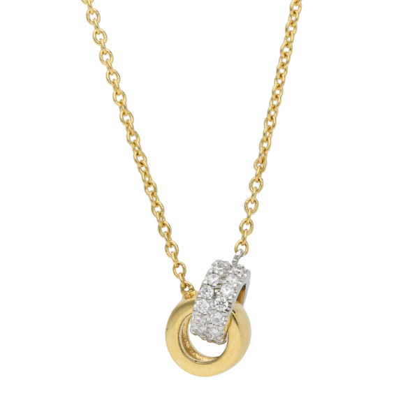 18ct Yellow Gold Diamond Pendant