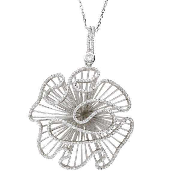 Cubic Zirconia & Sterling Silver Pendant