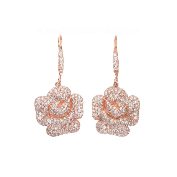 Sterling Silver Cubic Zirconia Drop Earrings