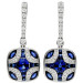 18ct White Gold Diamond & 2.08ct Sapphire Drop Earrings