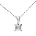 18ct White Gold 0.25ct Diamond Princess Cut Solitaire Pendant