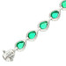 18ct White Gold Diamond & 4.89ct Emerald Bracelet