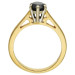 Pre-Owned 18ct Yellow Gold Black Diamond Solitaire Ring