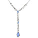 9ct White Gold Diamond & Sapphire Necklace