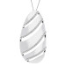 Sterling Silver Sculptured Shape Cubic Zirconia Pendant
